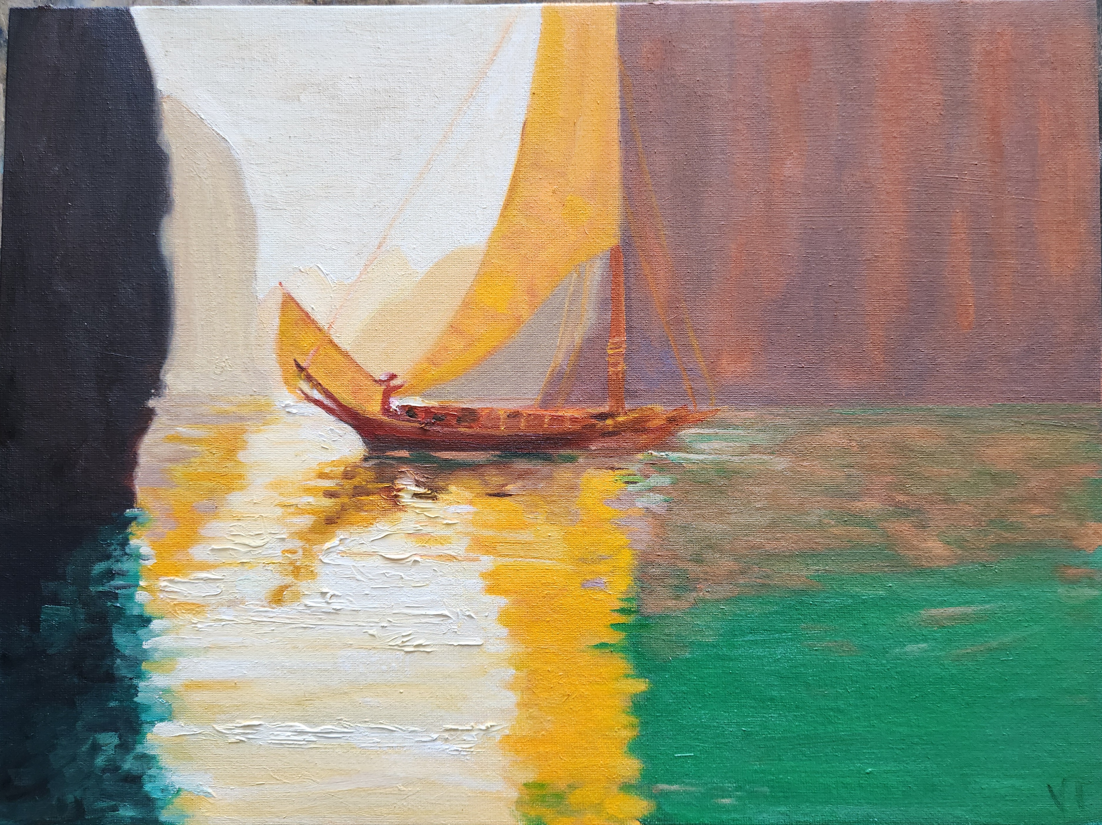 Sunset on Halong Bay